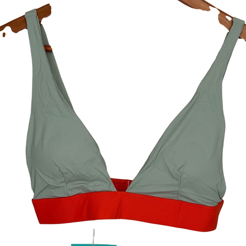 Kelly Cahill Collection Ribbed Bikini Swimsuit Top Padded w/Adjust Strap XXL NWT